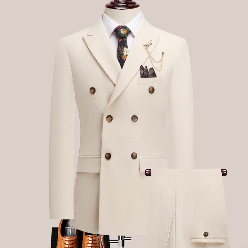 Men Formal Wear For Dinner - Men Suit Set Luxury Deep White