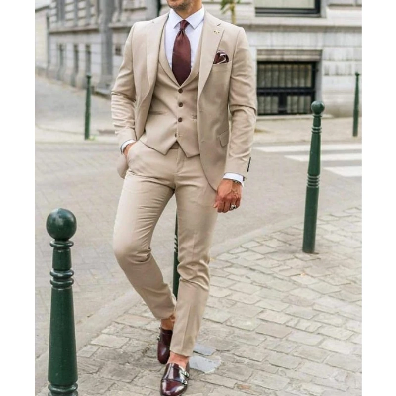 Men Formal Wear For Dinner - Notch Lapel Men Suits Slim Fit