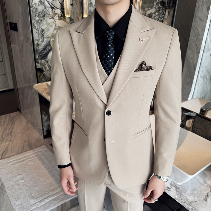 White Mens Suits 3 Pieces Slim - Men Formal Wear For Dinner review and price