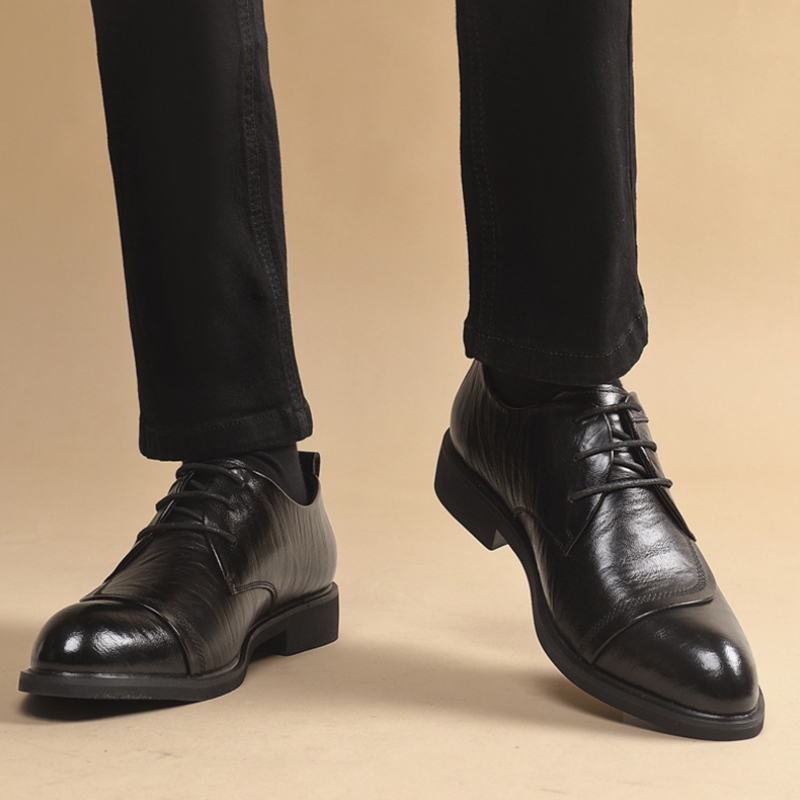 Leather Oxford Shoes With Meta - Men Formal Party Wear Dress review and price