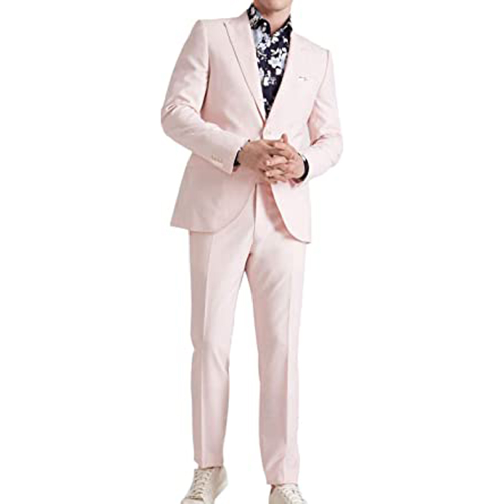Summer Pink Suits Groom Wear S - Men Formal Wear Pink review and price