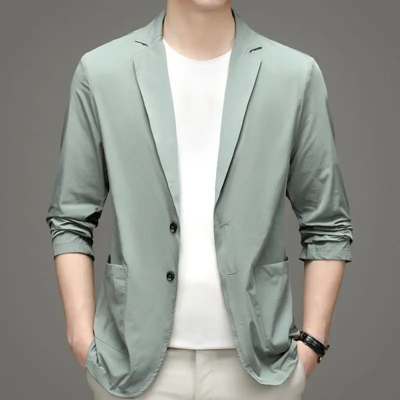 New Summer Men Thin Blazers Bu - Men Formal Wear For Summer review and price