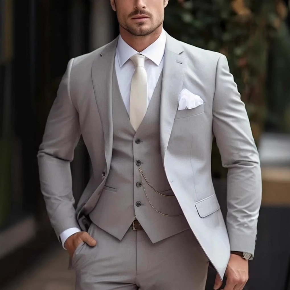 3 Pieces Pink Formal Men Suits - Men Formal Wear Pink review and price