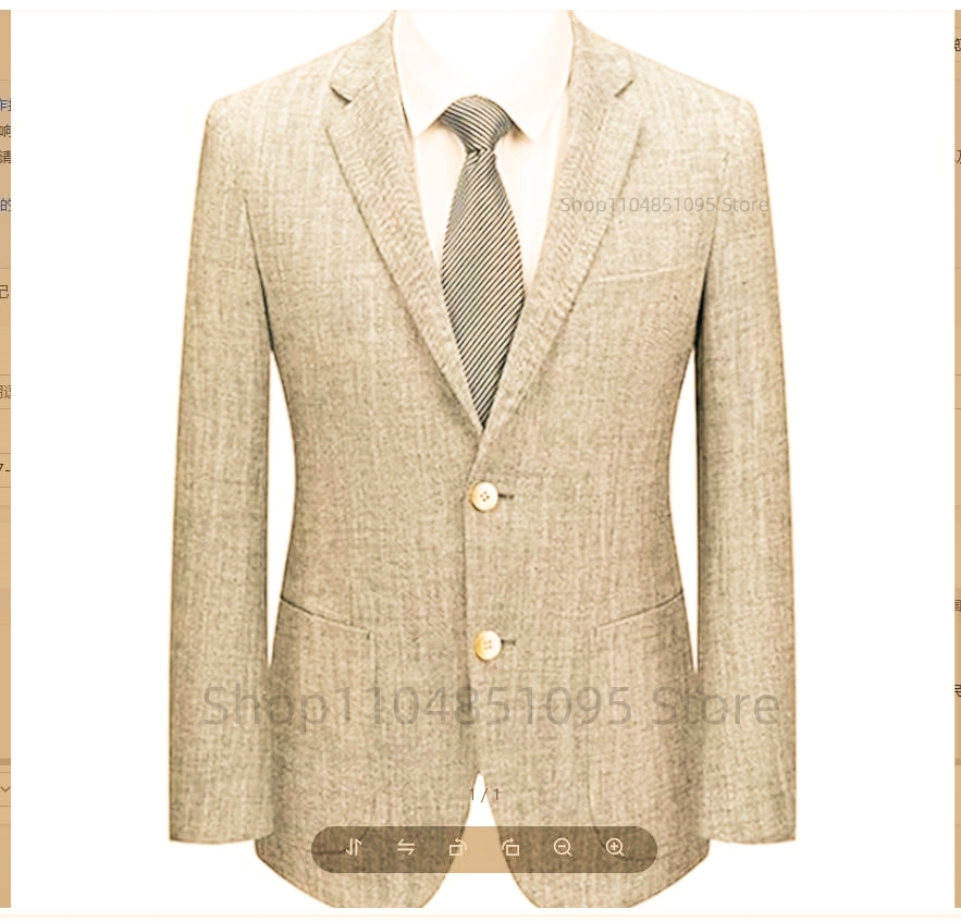 Men's Slim Fit Linen Suit Blaz - Men Formal Wear For Summer review and price