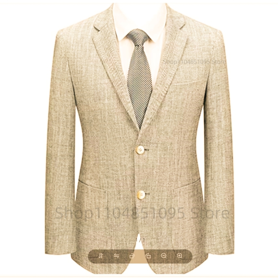 Men's Slim Fit Linen Suit Blaz - Men Formal Wear For Summer review and price