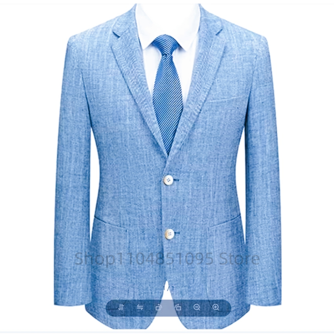 Men's Slim Fit Linen Suit Blaz - Men Formal Wear For Summer review and price