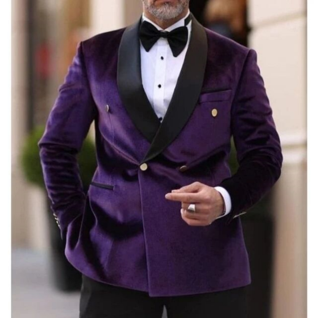 XS-6XL Velvet Wedding Men Suit - Men Formal Wear With Coat review and price