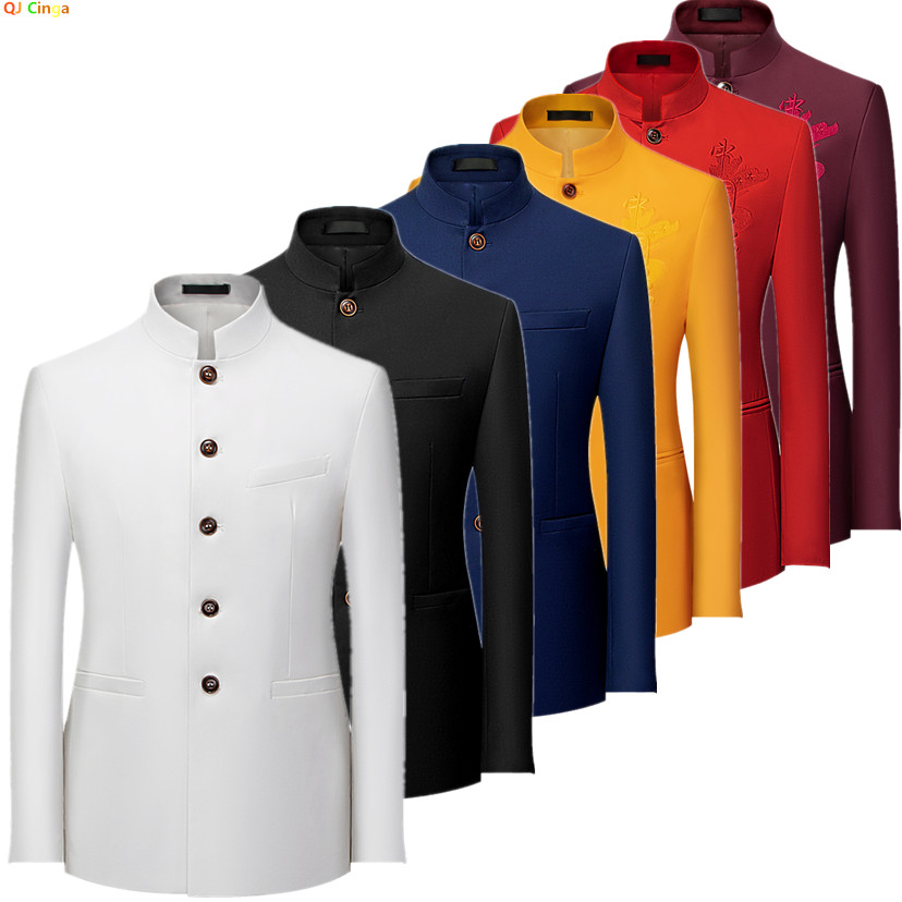 2026 Men's Chinese Style Long  - Men Formal Wear With Coat review and price