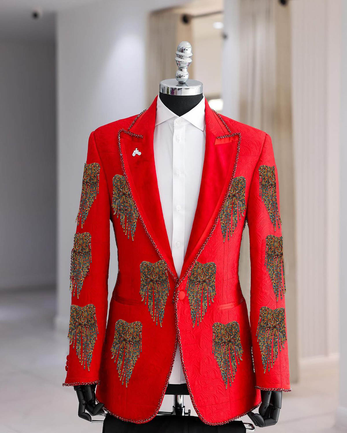 Fashion Wedding Men Suit Cryst - Men Formal Wear With Coat review and price