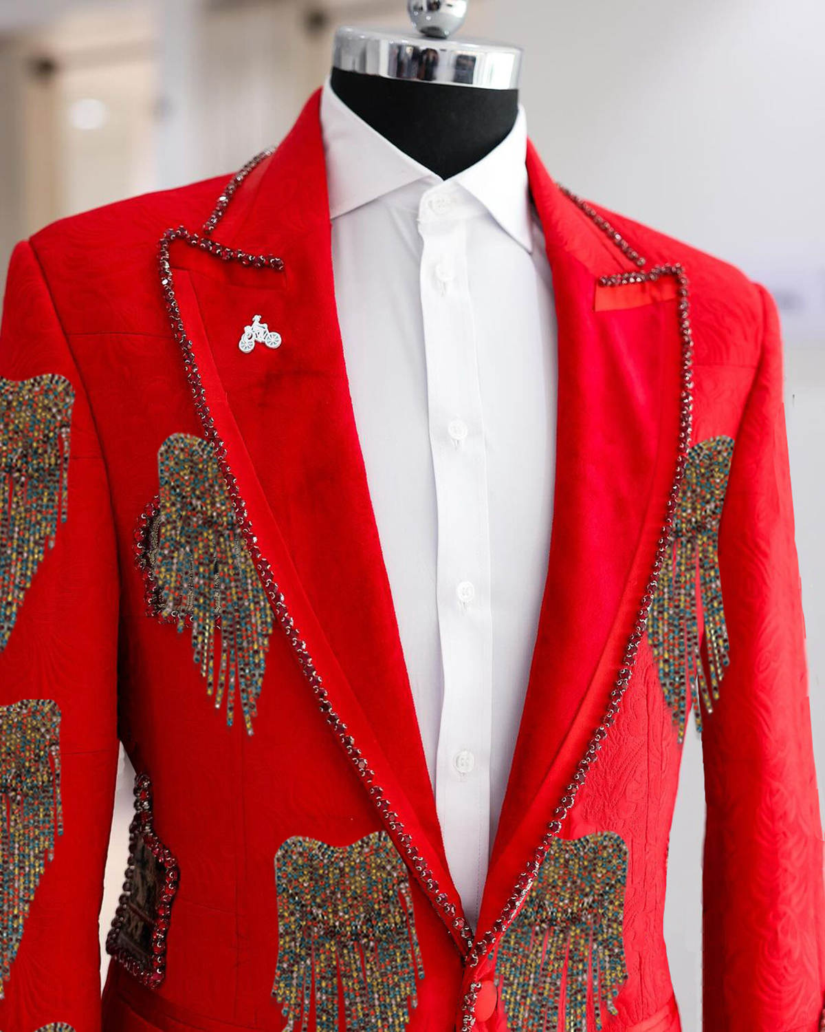 Fashion Wedding Men Suit Cryst - Men Formal Wear With Coat review and price