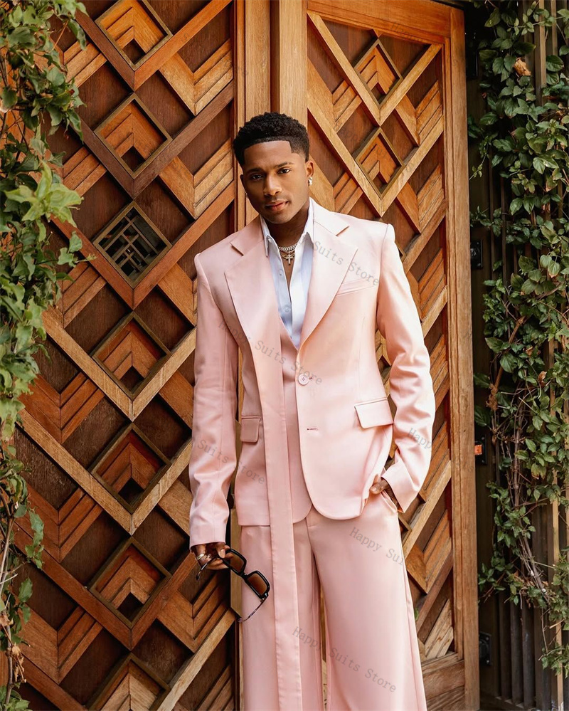 Pink Men Suit Set 2 Piece Blaz - Men Formal Wear Pink review and price