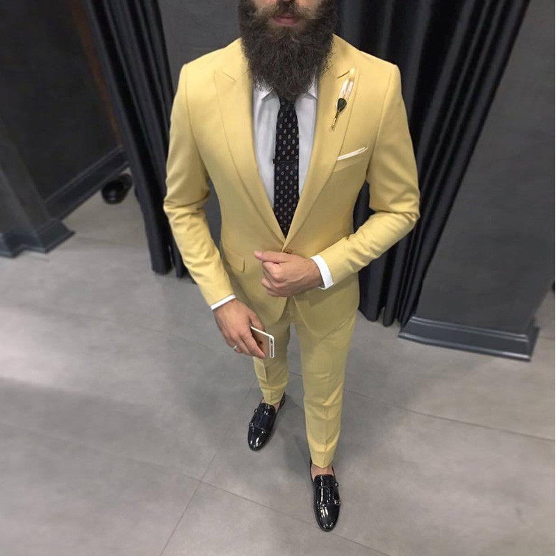2025 Latest Yellow Men Suits f - Men Formal Wear For Dinner review and price