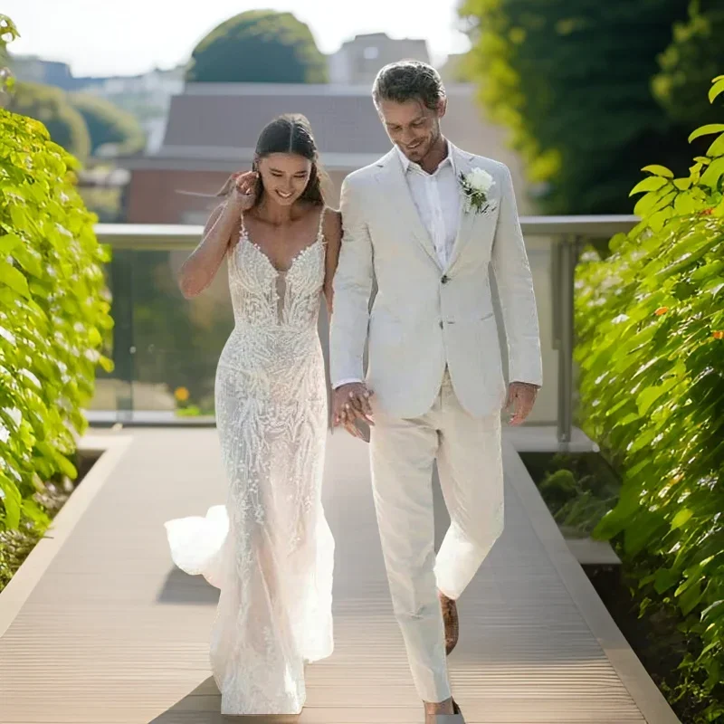 Linen Wedding Tuxedo For Men S - Men Formal Wear For Summer review and price