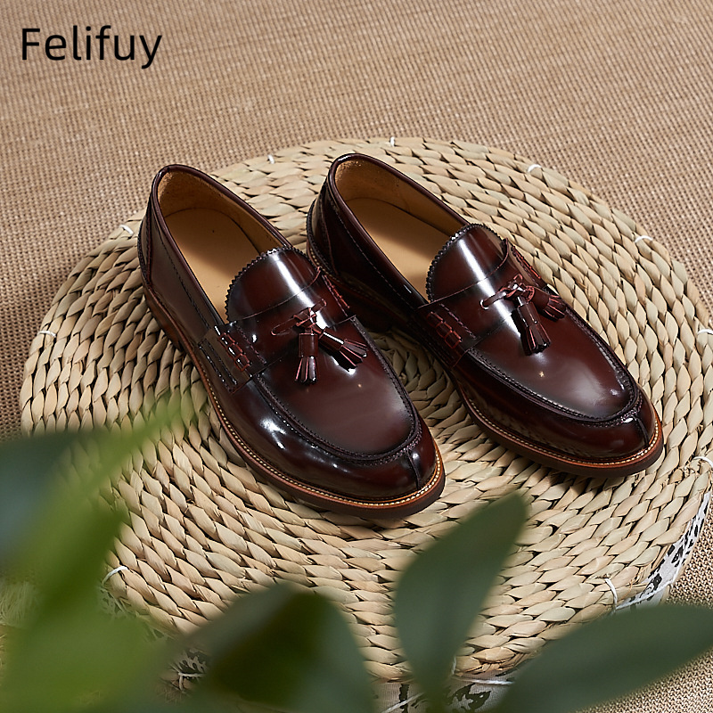 New Brown Men Flat Loafers Cow - Men Formal Party Wear Dress review and price