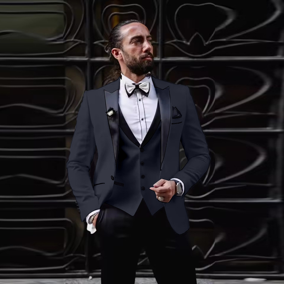 Men's Slim Fit 3 Piece Tuxedo  - Men Formal Wear For Dinner review and price