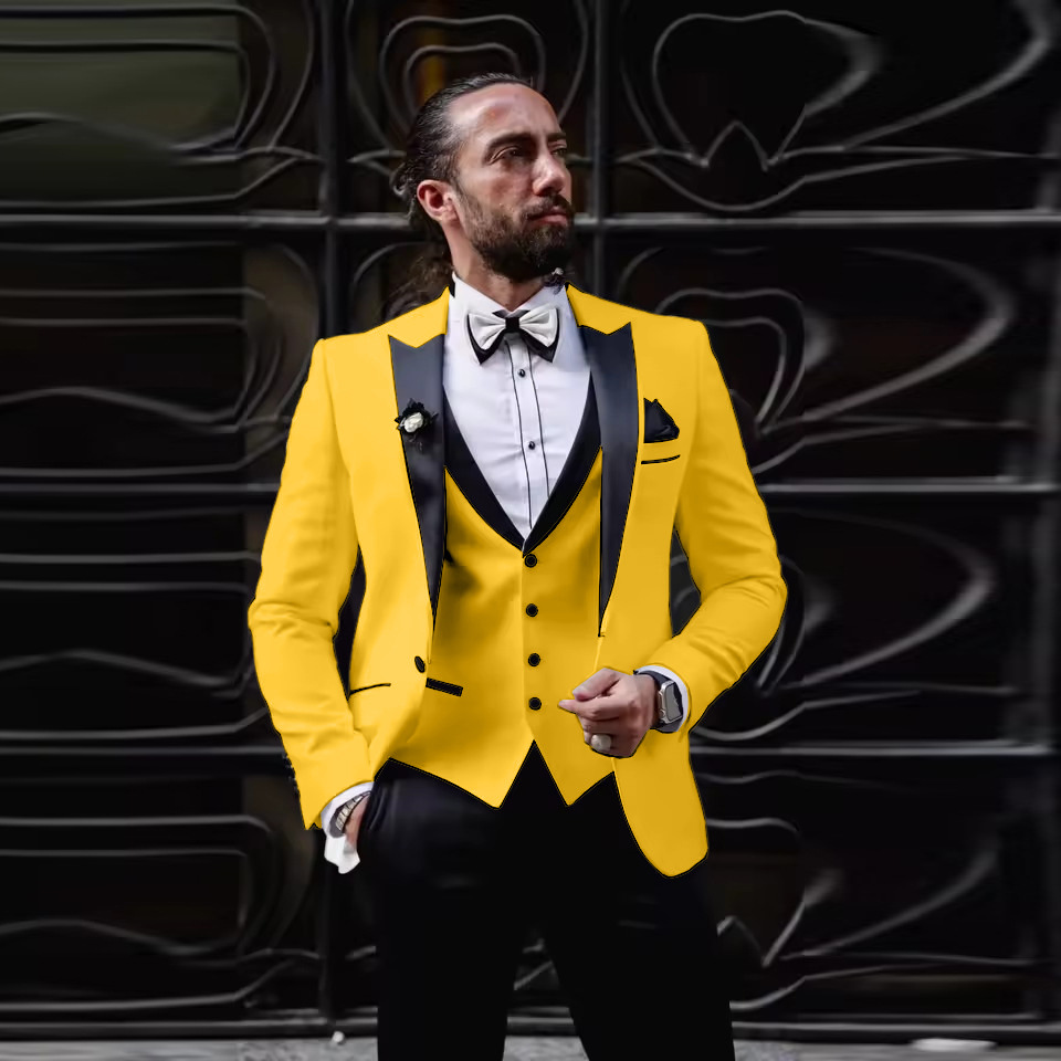 Men's Slim Fit 3 Piece Tuxedo  - Men Formal Wear For Dinner review and price
