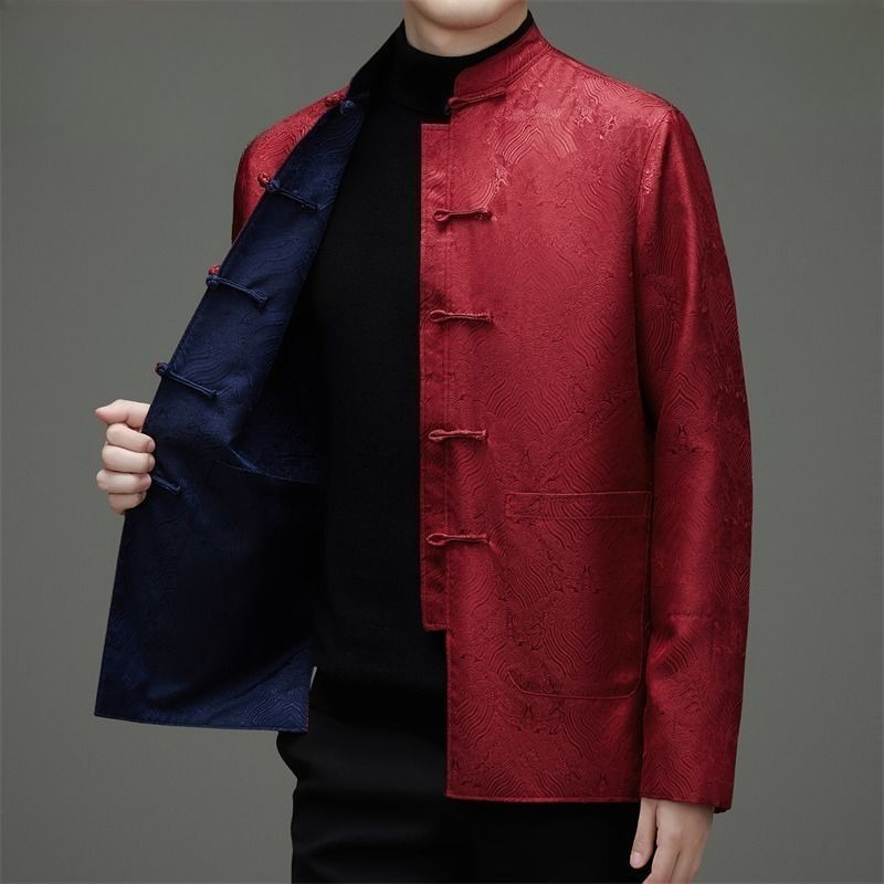 Tang-style Men Long-sleeved Do - Men'S Style Formal Wear review and price
